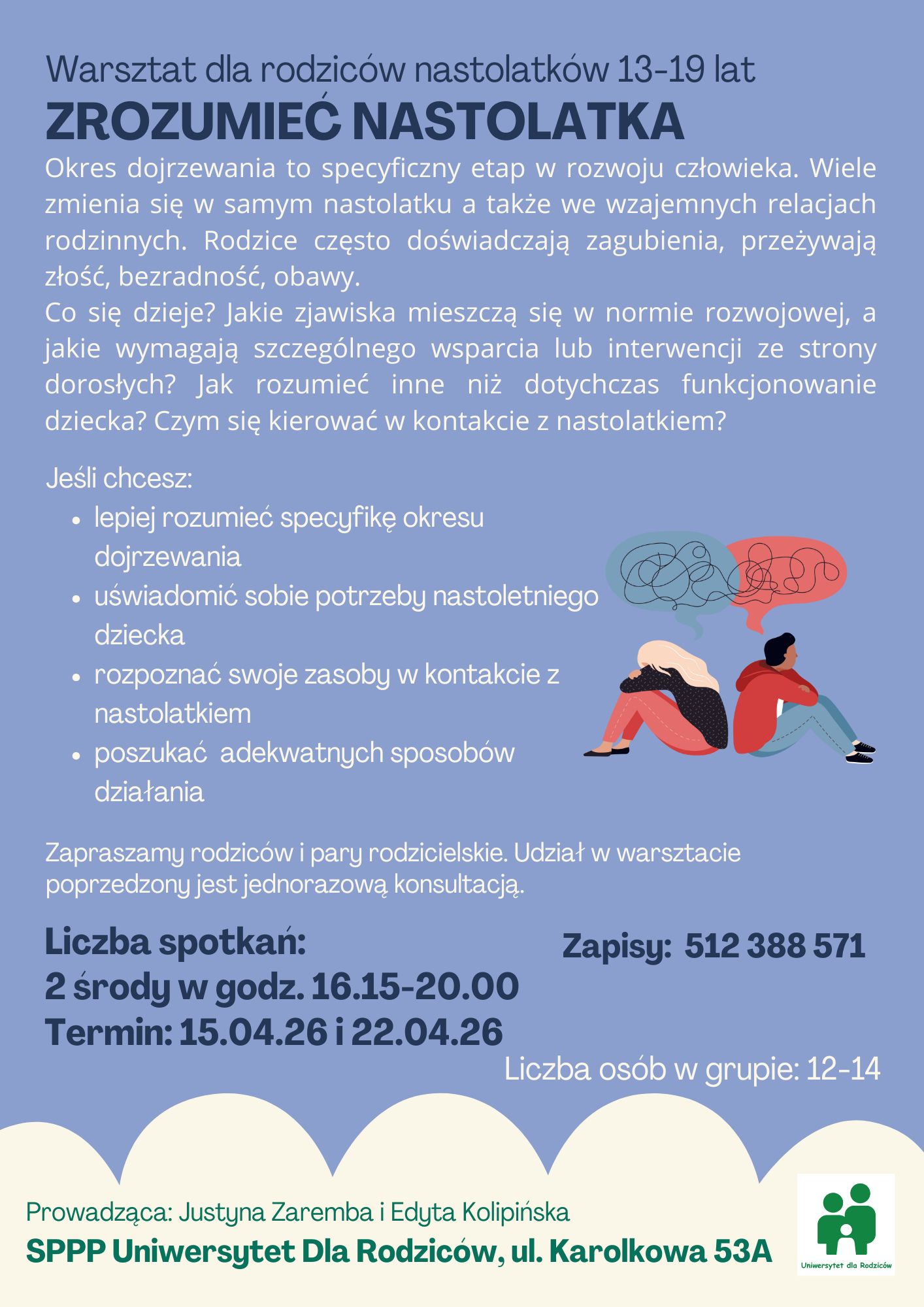 Warsztat Zrozumieć Nastolatka ulotka