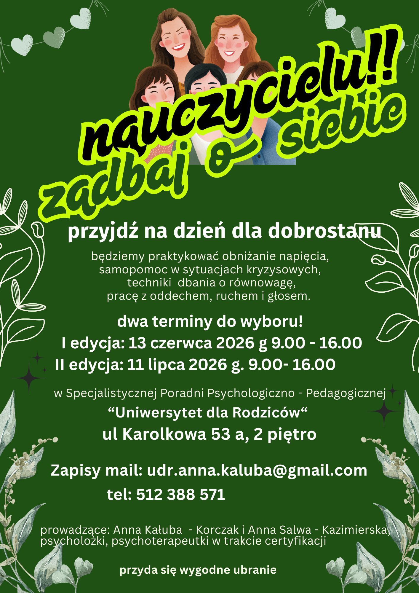 grafika-dzień dla dobrostanu nauczyciela - plakat