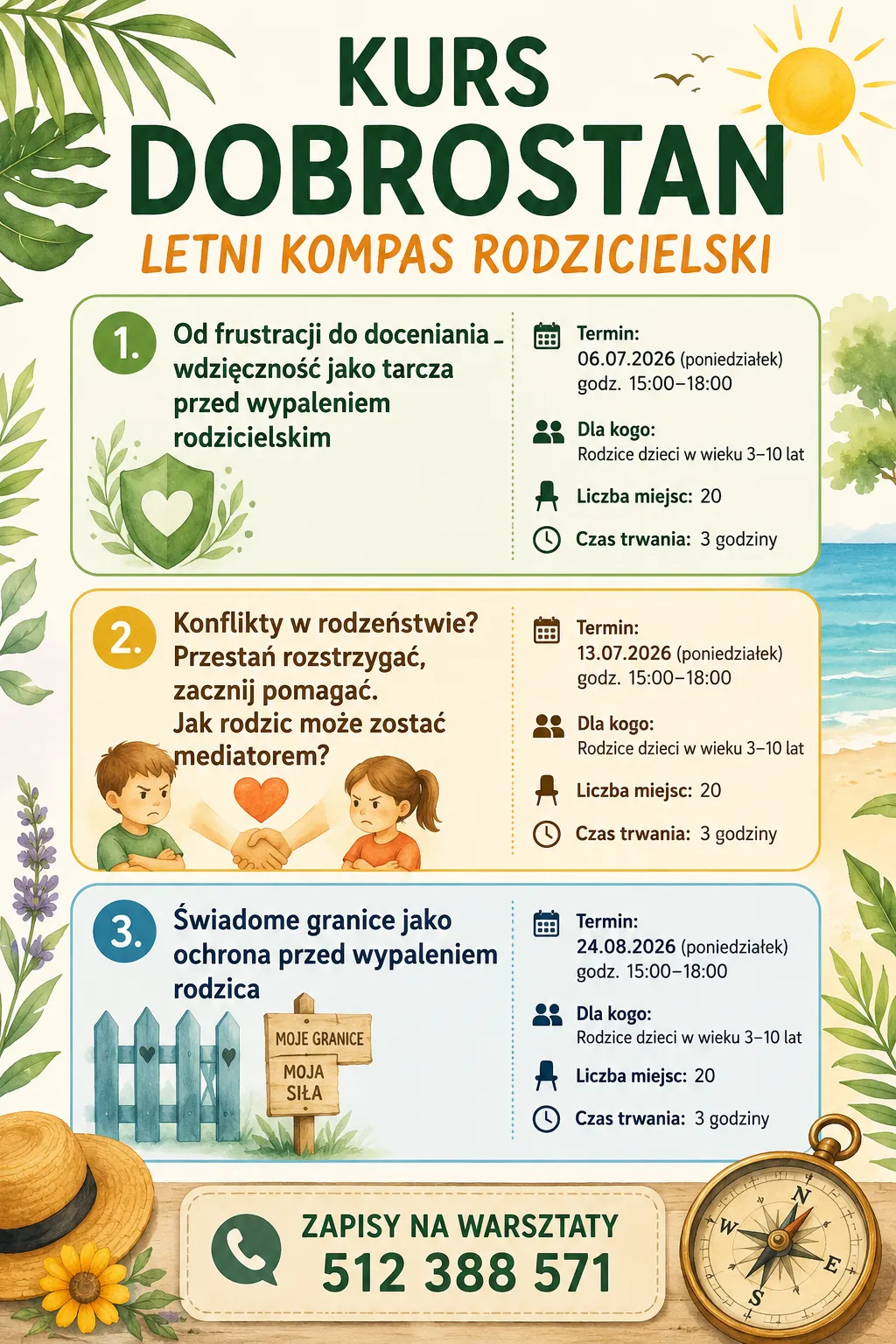 plakat letni kompas rodzicielski