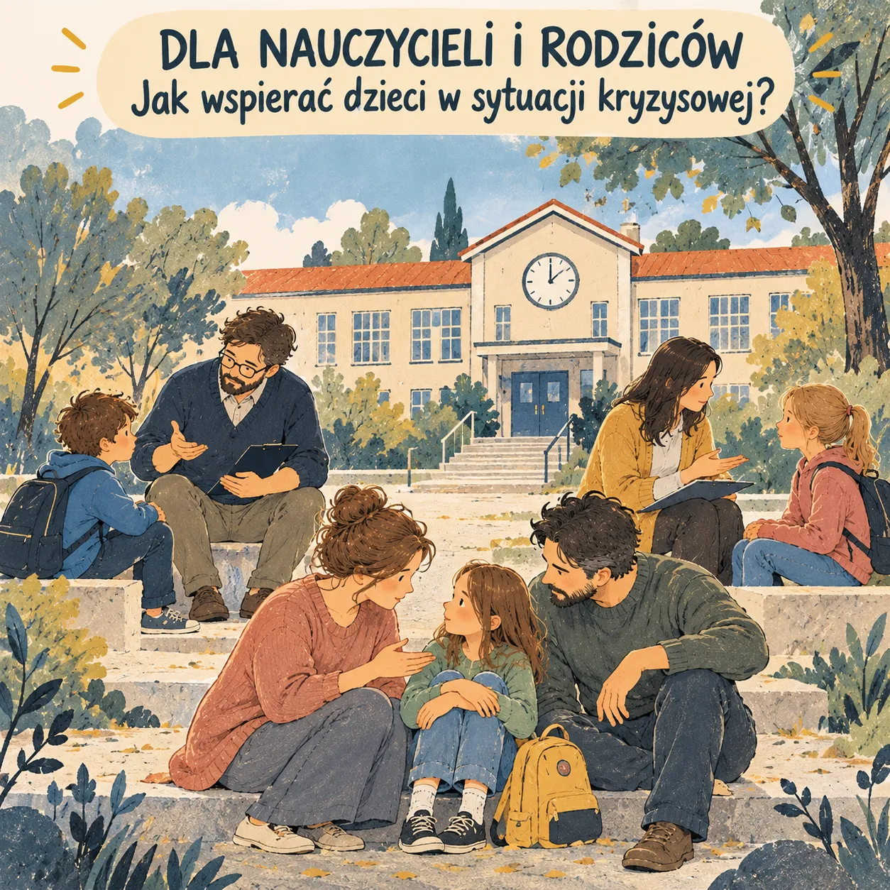 grafika jak rozmawiać z dziećmi w sytuacji kryzysowej